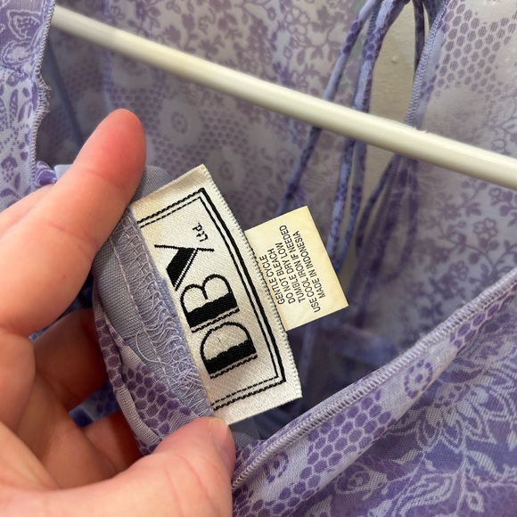 Y2K Sheer Lined Patchwork Midi Dress - Picture 4 of 9